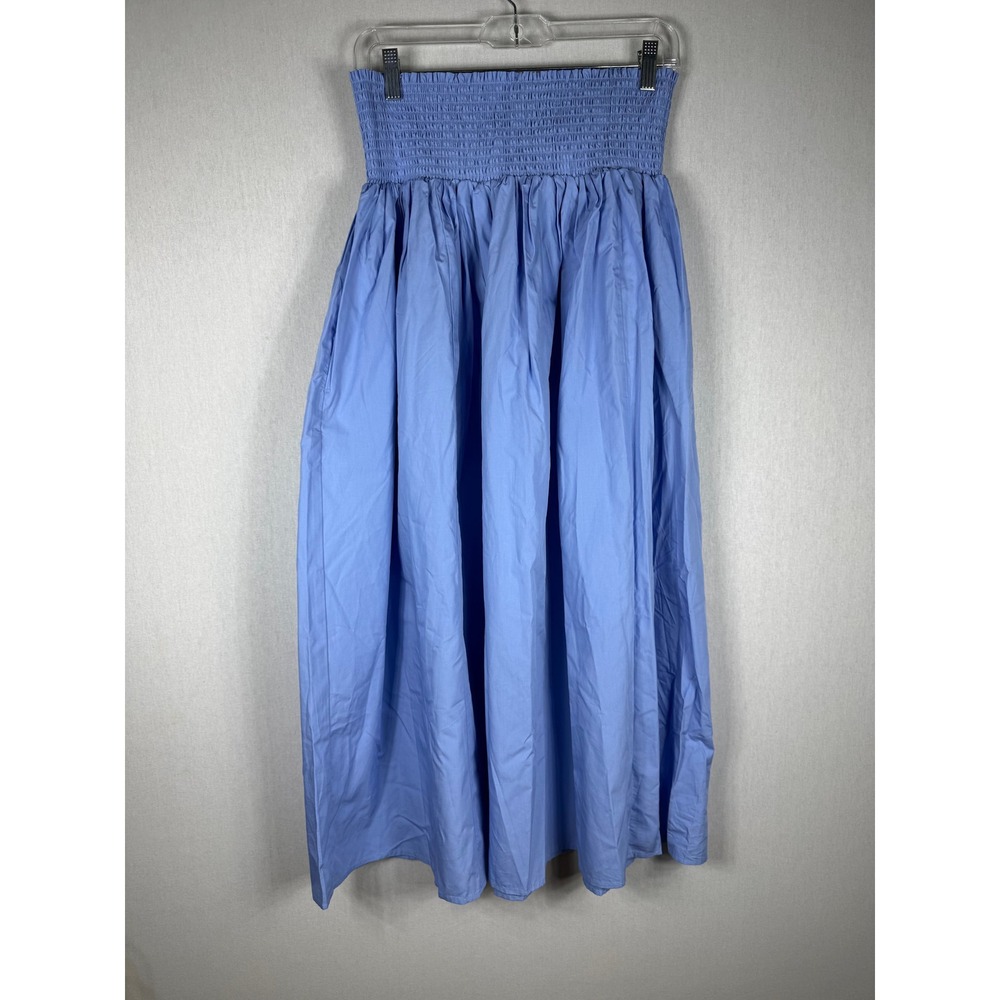 Banana Republic Smocked Waist Poplin Maxi Skirt Size Medium - Picture 3 of 6